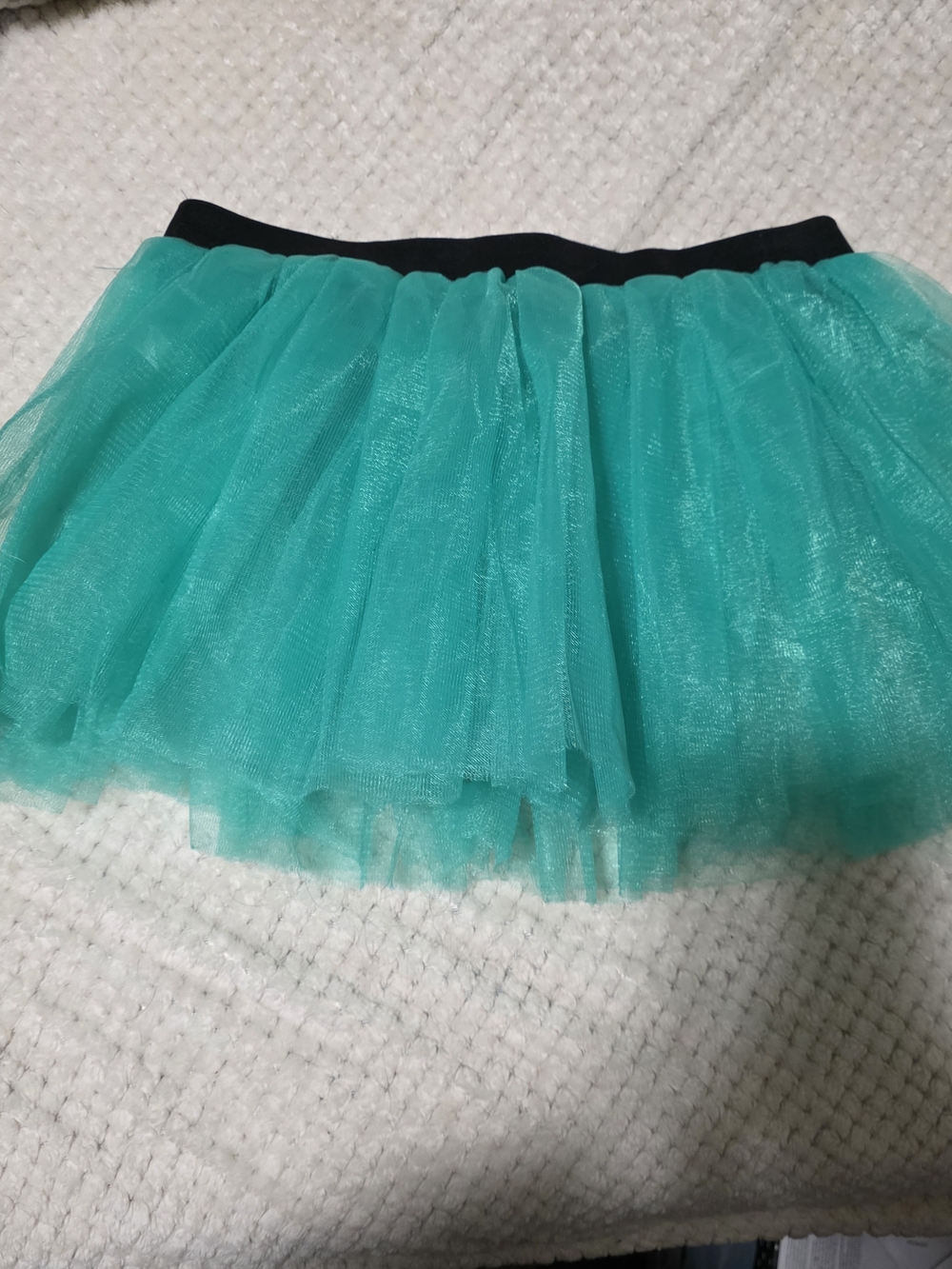 3/20$ Teal Tulle Tutu with Black Waistband